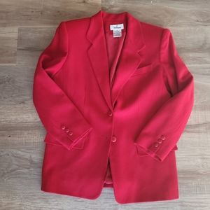 Red Wool Blazer Size 10